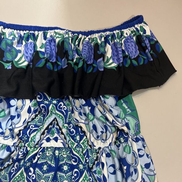 Lapogee dress Women’s Size M Floral Off The Shoulder Ruffle Maxi Sun Dress - Picture 3 of 12